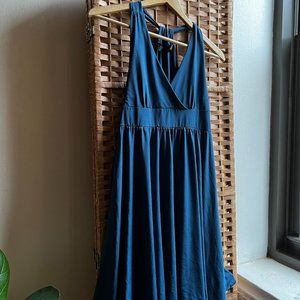 XS Deep Teal Halter Neck Dress